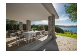 Villa Nesea - Casa vacanze sul mare a Villasimius in Sardegna - patio esterno vista mare.